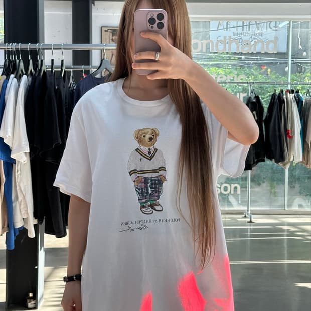 폴로랄프로렌 폴로베어 반팔티 화이트