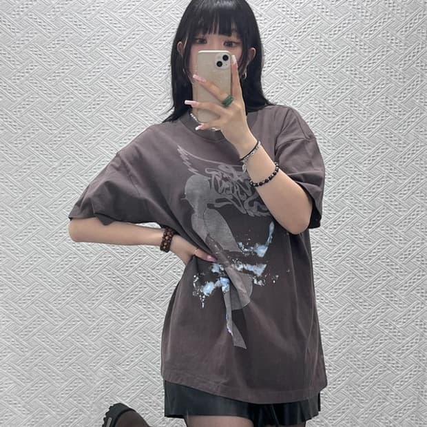 세인트미카엘x소라야마하지메 가먼트다잉 반팔티 L C12177