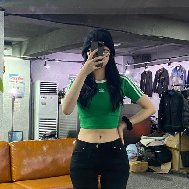 아디다스 오리지널 신형 그린 하프티 B3187