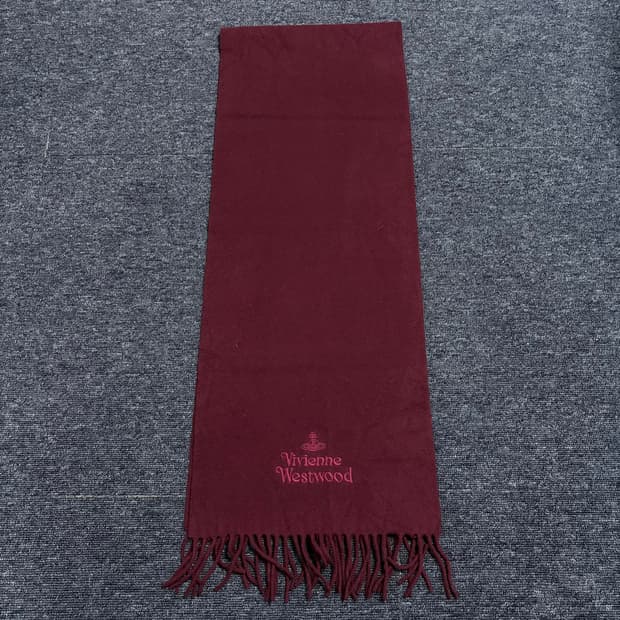 비비안웨스트우드 버건디 머플러