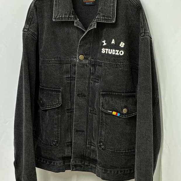 IAB STUDIO × LEE BLACK DENIM JACKET XL