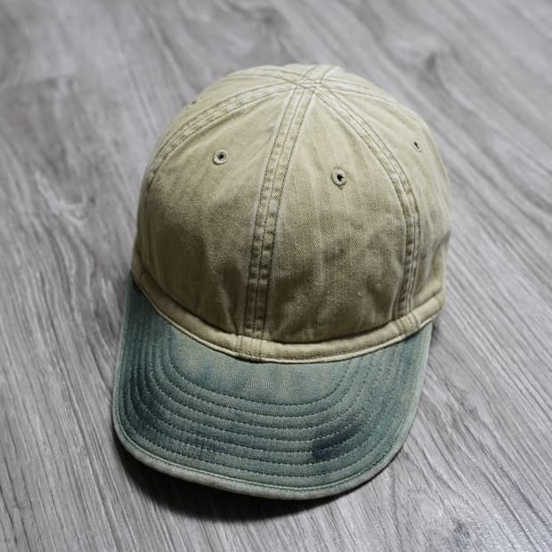 RRL 더블알엘 헤링본 가먼트다잉 워크캡 L