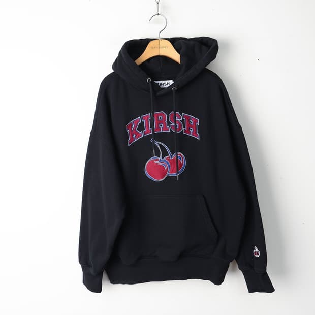 55/키르시 아치 로고 체리 후디