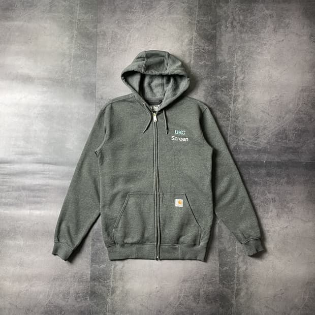 CARHARTT 칼하트 빈티지 그레이 기모 후드집업 A00436