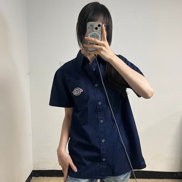 Dickies Navy Short Sleeve Shirt
