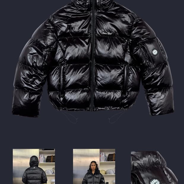 Broken Planet puffer black M