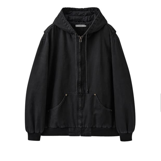 아르반 헤비 덱 캔버스 액티브 후디드 자켓_스톤 블랙3