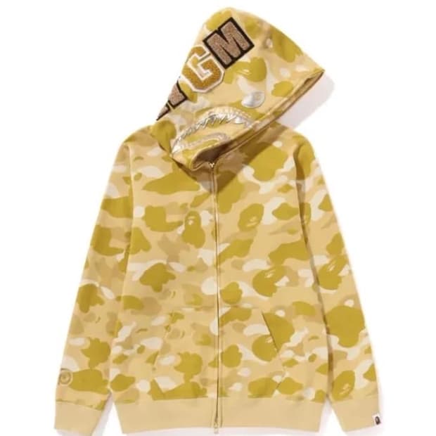 베이프 옐로우 후드집업m