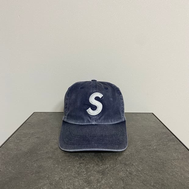 (OS) 슈프림 S로고 볼캡 모자 23fw 피그먼트 네이비