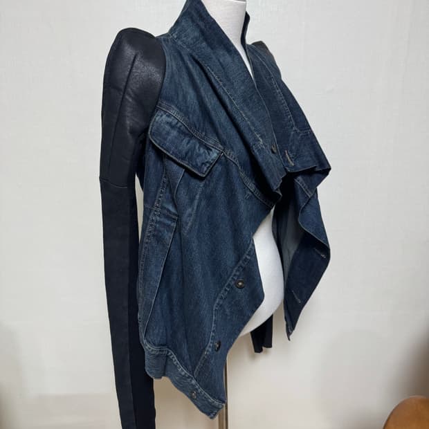 Rick Owens DRKSHDW 데님×레더 하이브리드 자켓