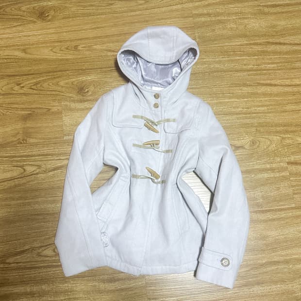 빈티지 하늘색 후드 더플 코트 떡코 히메갸루 로걀 라떼 모리걸 달천깔