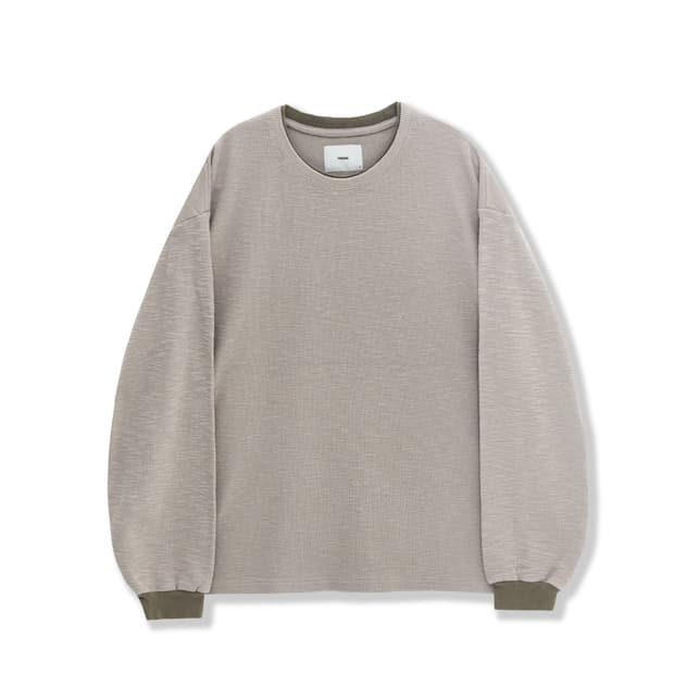 퍼렌 와플 롱슬리브 오트밀 1사이즈