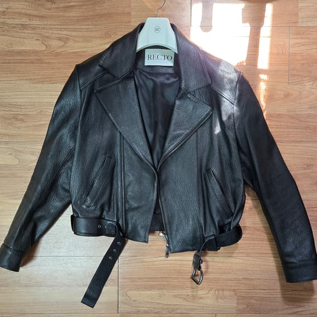 렉토 VINTAGE EFFECT BIKER JACKET (BLACK)