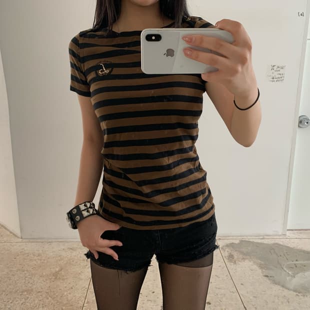 Bean pole Stripe Crest Tee 