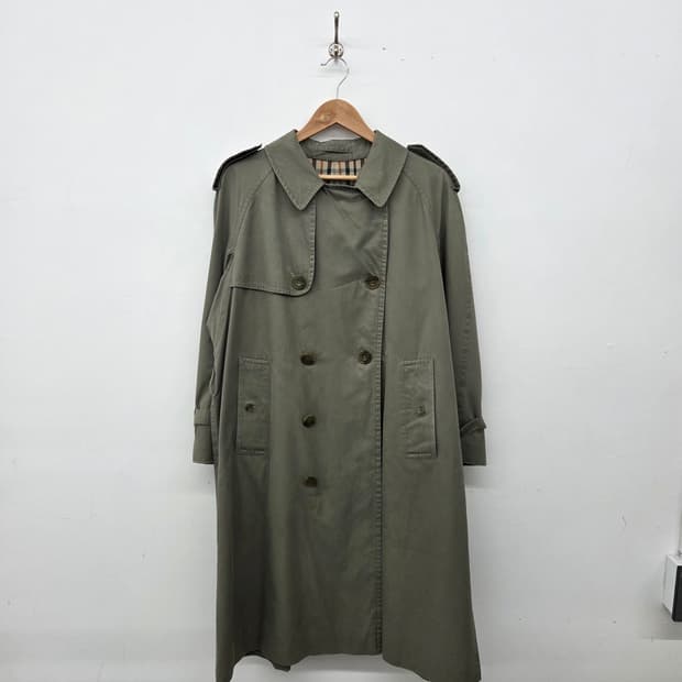 닥스 롱 트렌치 코트 카키 남XL