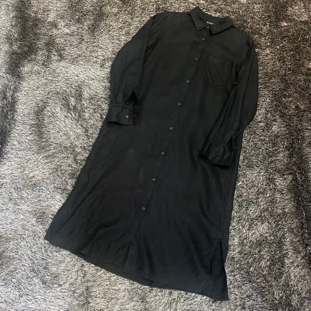 DKNY 린넨 원피스 셔츠 (XS)