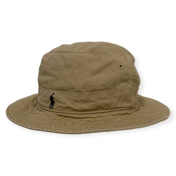 폴로 랄프로렌 로고 버킷햇 모자