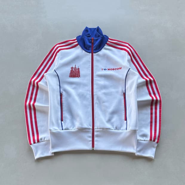 [S]아디다스 파이어버드 모스코바 화이트 트랙탑 져지