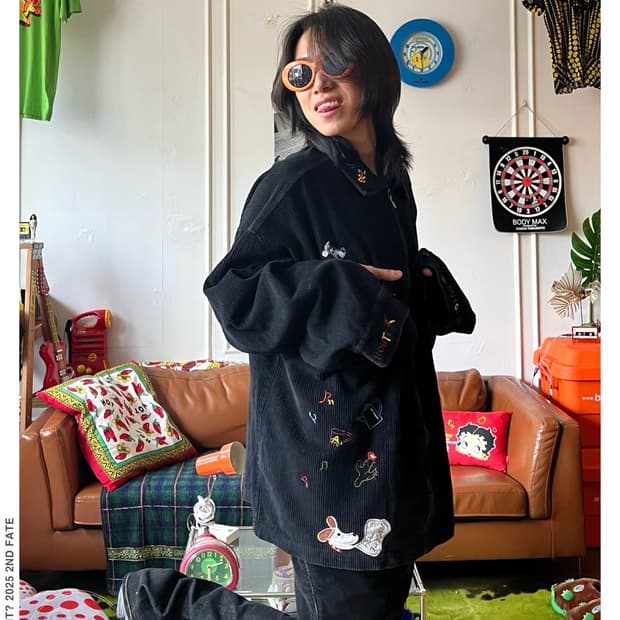 Kitsch Embroidery Corduroy Old Work JK