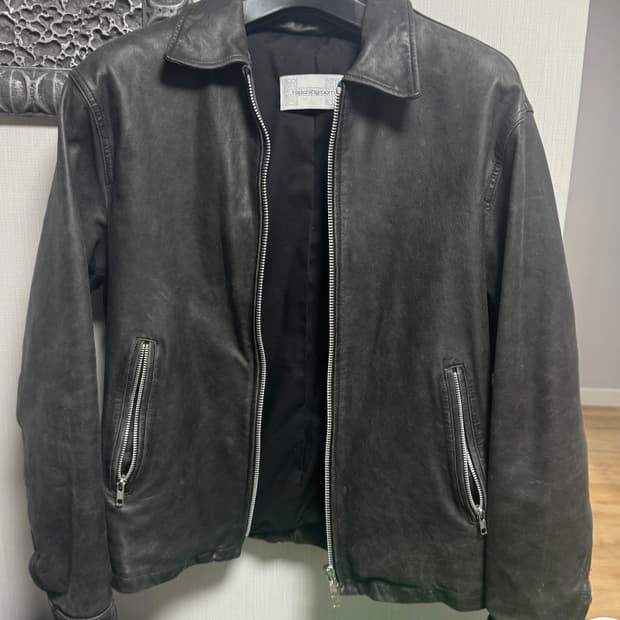 해칭룸 vtg 레더 블루종 차콜 3(M)사이즈