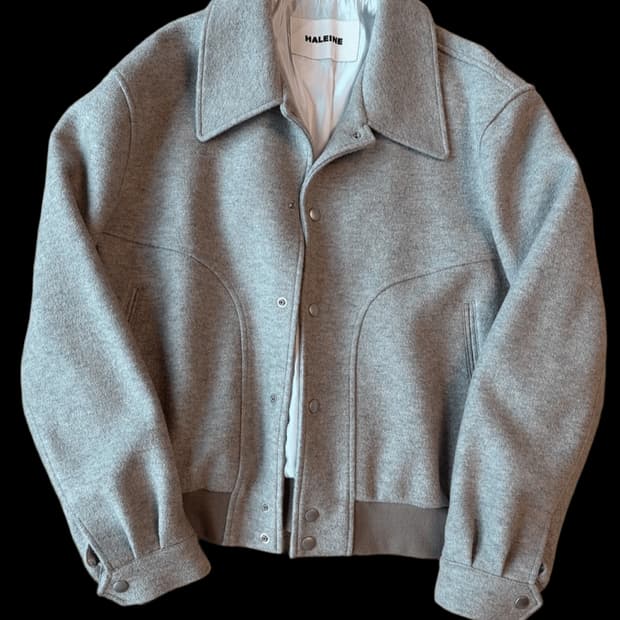 알렌느 울 블루종 자켓 아카이브 그레이 봄버