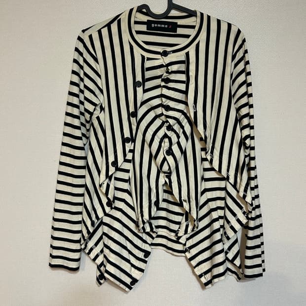 gomme 고무 스트라이프 가디건 M
