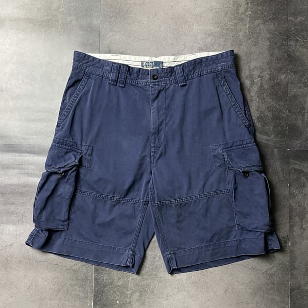 RALPH LAUREN 00s 랄프로렌 네이비 카고 하프팬츠 A01224