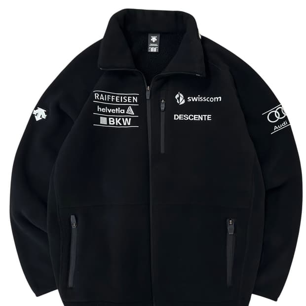 데상트 아우디 플리스 블랙 (XXL)