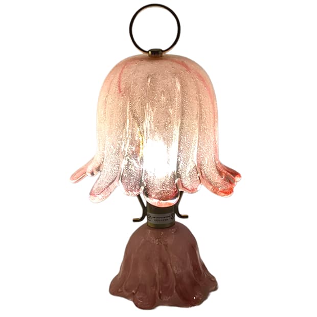 70s 이와타 아트글라스 핑크 해파리 램프