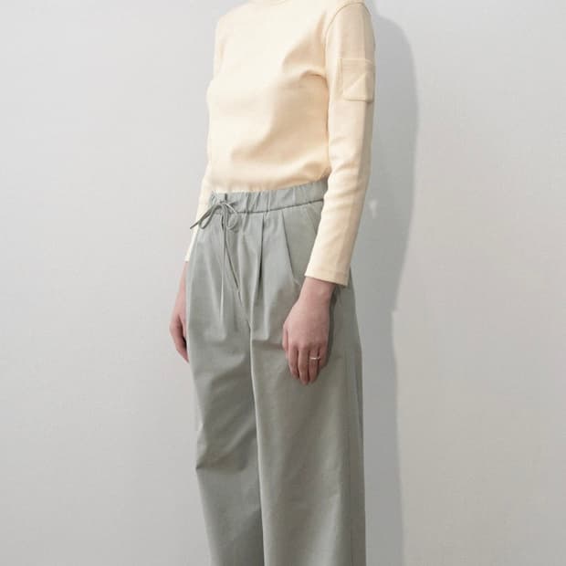 AMOMENTO drawstring wide pants(mint)