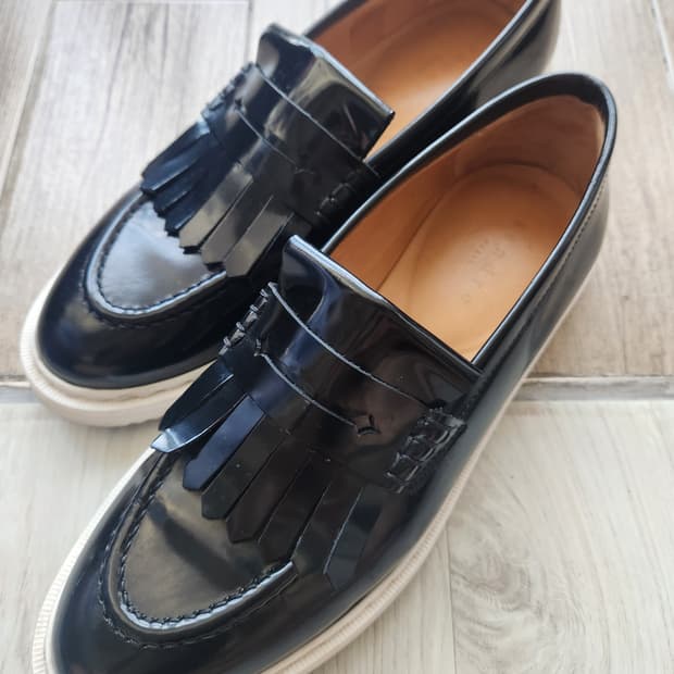 산드로 페이던트 프린지 로퍼 블랙 (260)