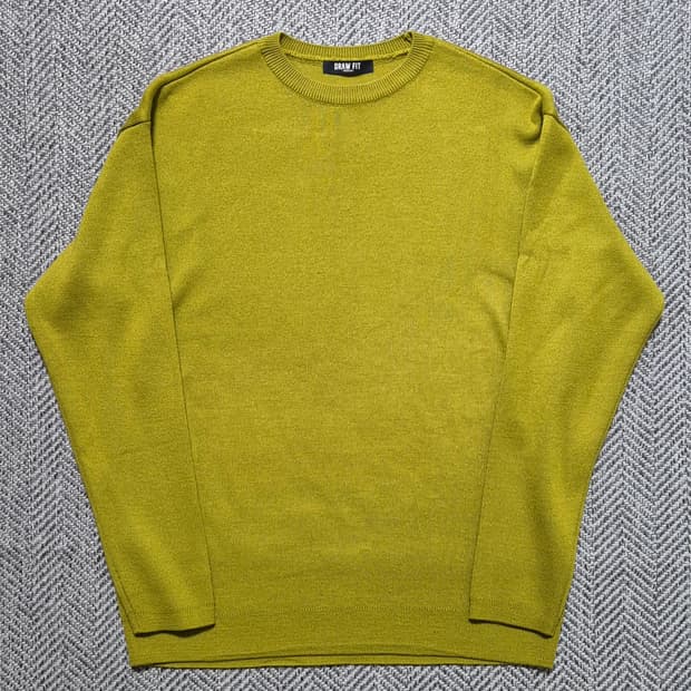 드로우핏 울캐시 라운드 니트 M 올리브