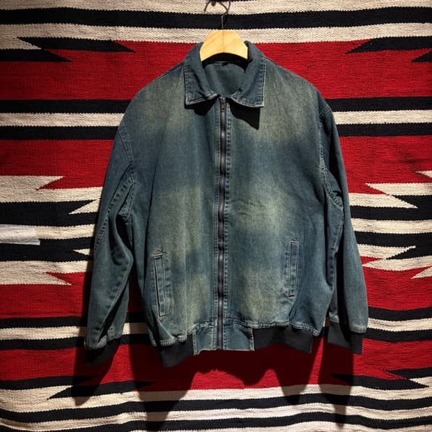 Vintage washed denim blouson / 데님 블루종점퍼