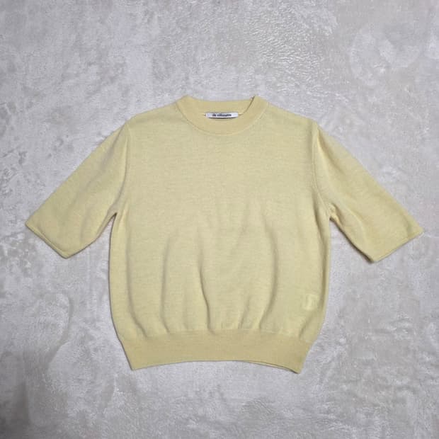 (F)여성 de silhouette 캐시미어 울 반팔 니트