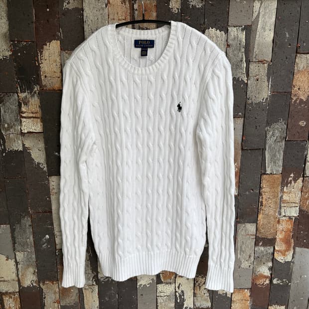 Polo 폴로 케이블 꽈배기 니트