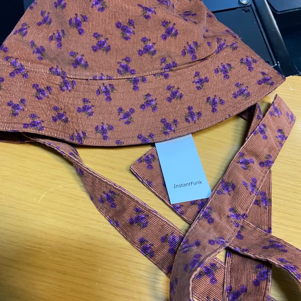 인스턴트펑크 플라워 코듀로이 버킷햇 ! L사이즈