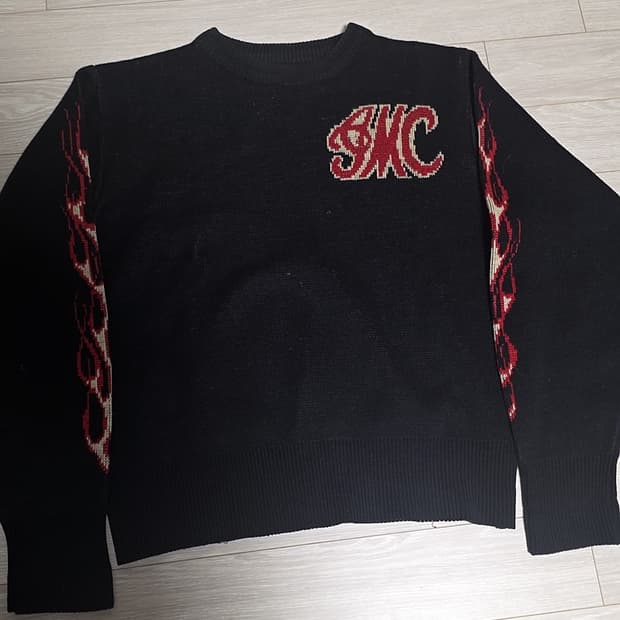 인디언 모터사이클 flame knit sweater