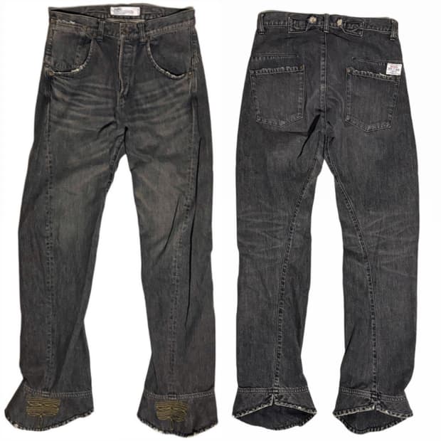 24SS DAIRIKU 부츠컷 드레이핑 데님