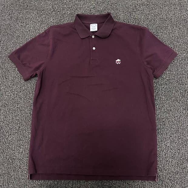 브룩스브라더스 카라티 반팔티셔츠 버건디 XL