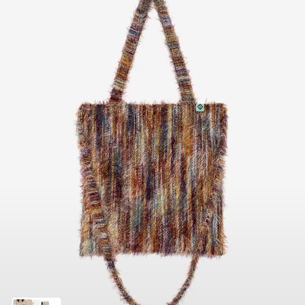 헤레틱 KNIT STRIPE TOTE BAG / orange

