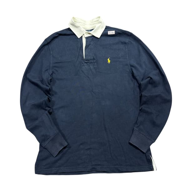 ✨ (바배) 폴로 랄프로렌 네이비 럭비 카라 롱슬리브 