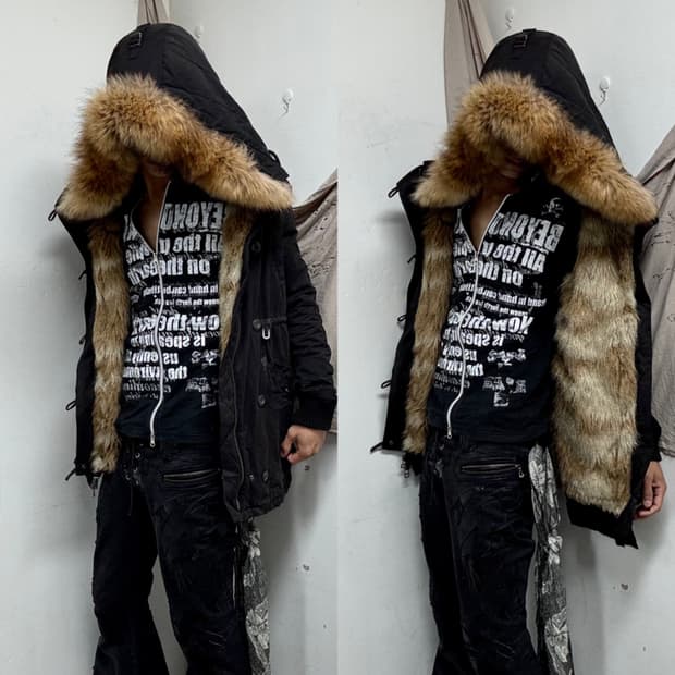 [MOUSSY] Over-Hoodie Fur Trimming Combat