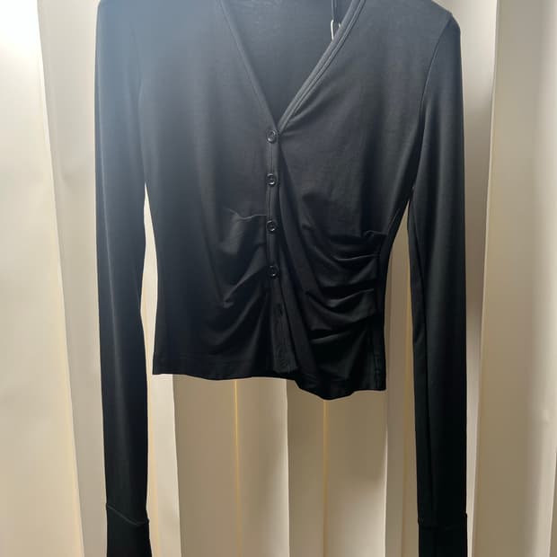 헬무트랭 블랙 셔링 가디건 xs 새상품급