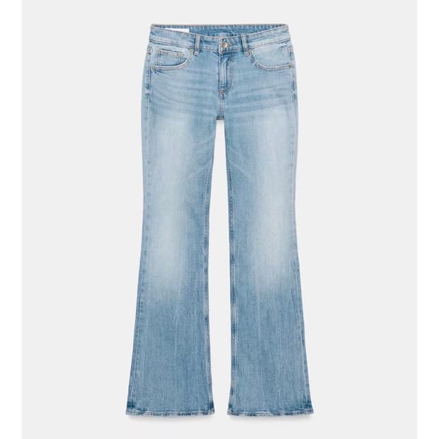 Zara 로우라이즈 데님 연청 34