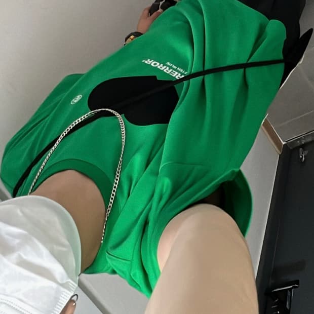 Adererror 트윈 하트 로고 티셔츠 그린