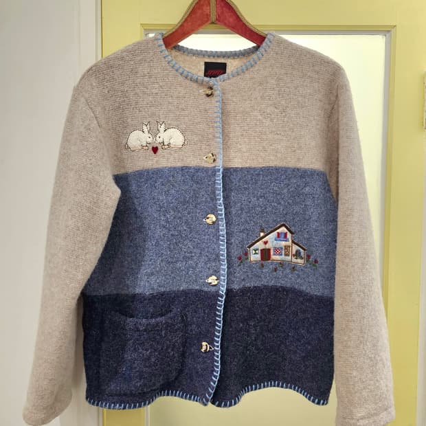 Austria 핸드메이드 울 가디건