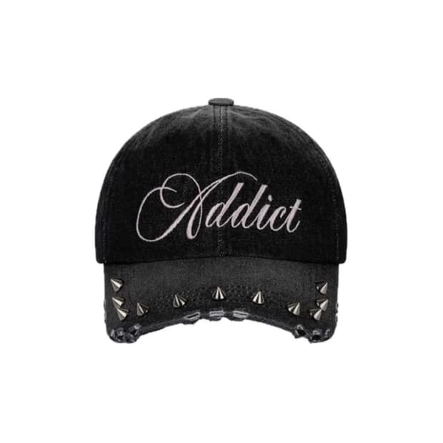 2000아카이브스 SPIKE ADDICT CAP (BLACK DENIM)