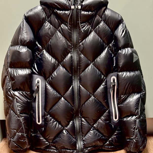 앤드원더 다이아몬드스티치 후디 블랙