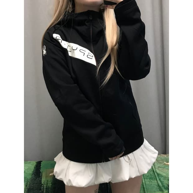 스파이더 후드집업 점퍼 L
