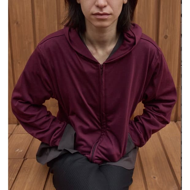 머듈 라운지 후드집업 버건디 2사이즈